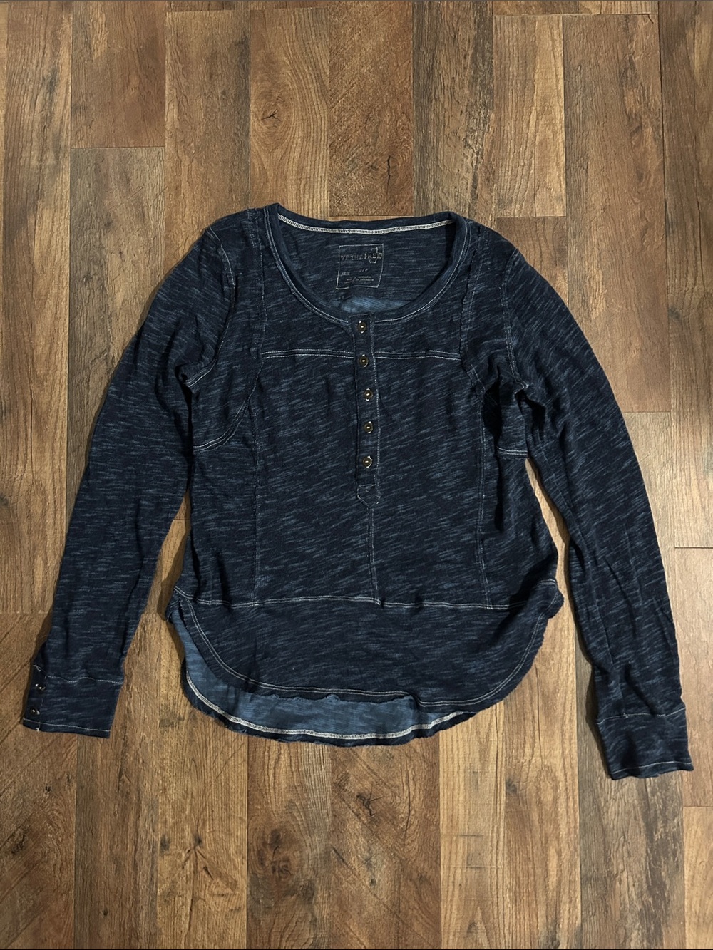 We the Free Navy Long Sleeve Tee